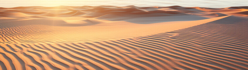 Fototapeta na wymiar Sunlight casting shadows on a rough, sandy beach texture at dawn.