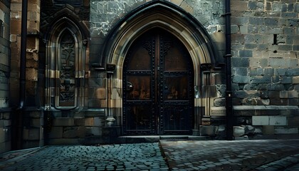 Obraz premium Gate in the old medieval city