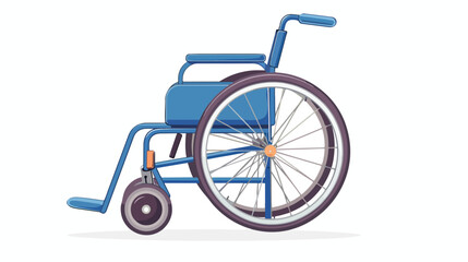 Fototapeta na wymiar Vector flat cartoon wheelchair Flat vector isolated