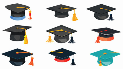 Vector Graduation Hat Collection For students who gra