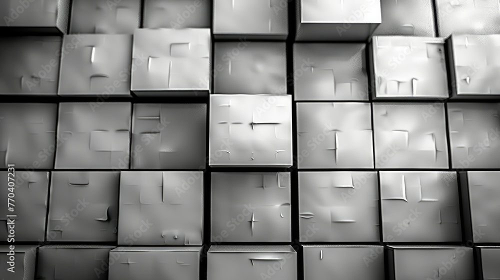 Poster grid of squares and rectangles with varying opacities ultra high detailed. generative ai.