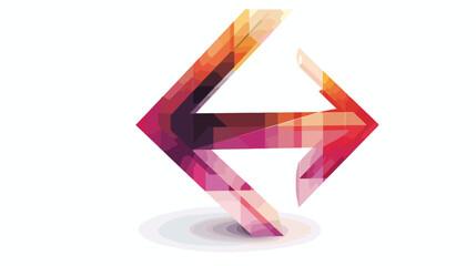 Vector illustration of 3d arrow logo design Flat vector
