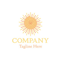 Apple of the sun logo. Modern, simple, unique.
