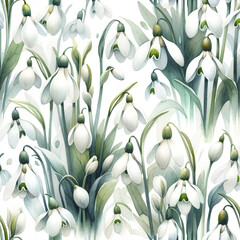 tulips in the wind. Seamless Pattern, Fabric Pattern, Tumbler Wrap, Mug Wrap