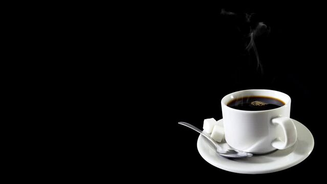 cup of coffee with smoke. looping 