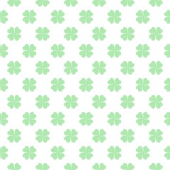 Four leaf clover icon isolated seamless pattern on white background