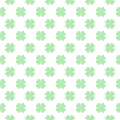 Four leaf clover icon isolated seamless pattern on white background