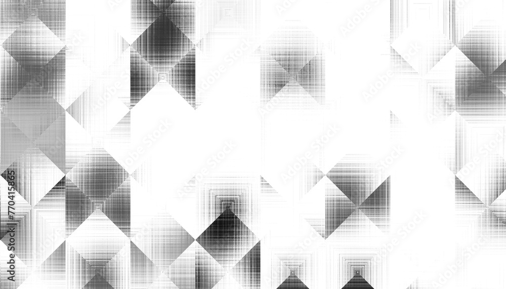 Poster Modern abstract transparent background texture with layers of black and gray transparent material in triangle diamond and squares shapes in