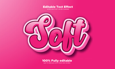 Soft editable text effect