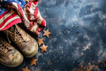 Poster for 4yh July US patriot veterans day background - obrazy, fototapety, plakaty