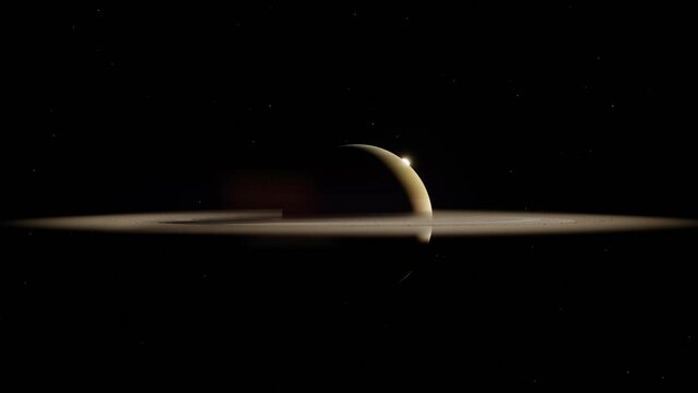 Close Orbit of Planet Saturn Revealing the Sun