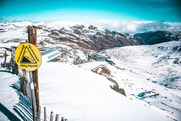 Grau Roig ski station - Andorra - Grandvaira - obrazy, fototapety, plakaty
