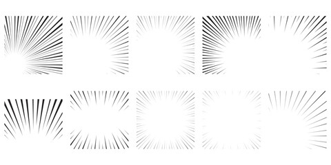 Obraz premium Speed Line Comic Set