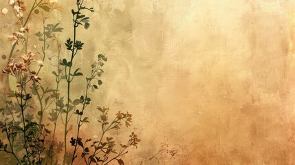 Create an oil-painted airbrush style image, equally divided into two sections. On the left side, illustrate a whimsical realistic closeup apothecary herbal background. Cute features 