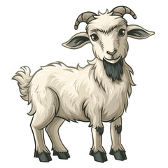 Goat Cartoon Icon, isolated on transparent background, PNG For Designer	