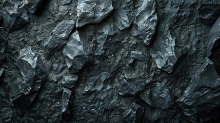 Black or dark gray rough grainy stone texture background wall to display your products.