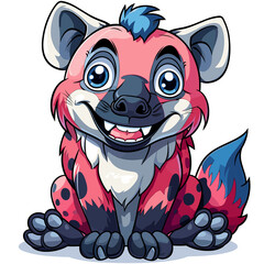 Fototapeta premium Hyena Cartoon Icon, isolated on transparent background, PNG For Designer 