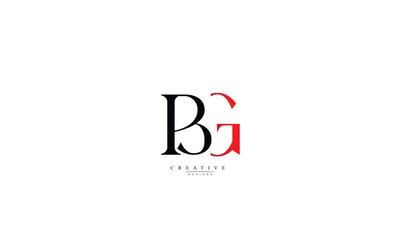 Alphabet letters Initials Monogram logo BG GB B G