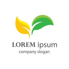 fresh leaf logo design for natural life