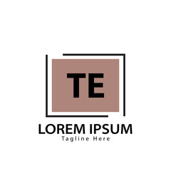 letter TE logo. TE. TE logo design vector illustration for creative company, business, industry