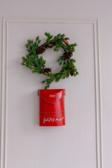 christmas tree in a studio in vintage style