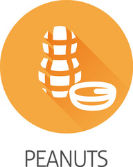 A peanut nut food icon concept. Possibly an icon for the allergen or allergy.