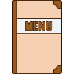 Menu Book Illustration Isolated PNG