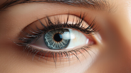 Close up view of beautiful  female eye