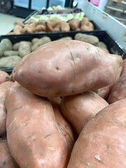 potatoes in a market