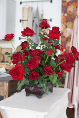 beautiful flowers in a vase 