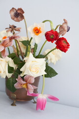 beautiful flowers in a vase 