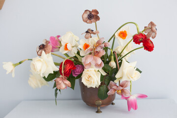 beautiful flowers in a vase 