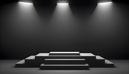 stage with spotlight mockup podium design background