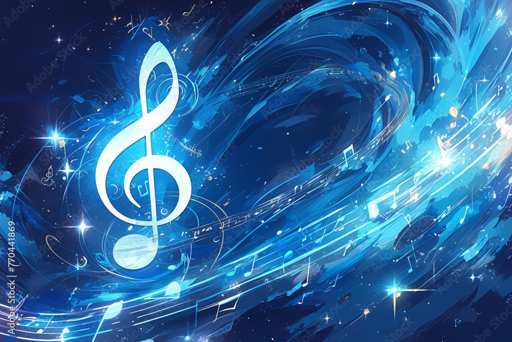 Wall mural abstract music background