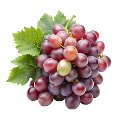 Fototapeta premium fresh grapes with leaves isolated