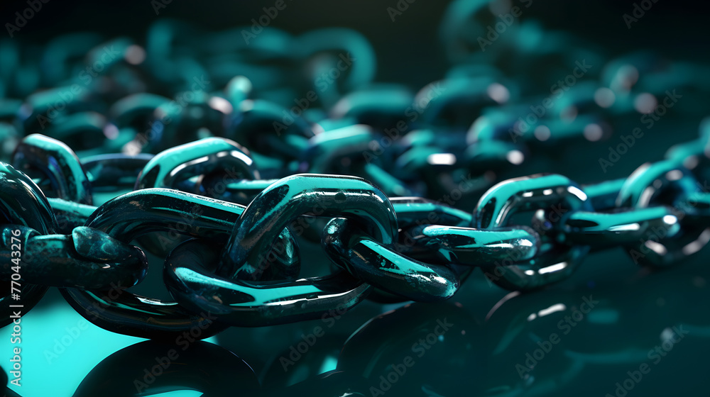 Poster an abstract background with two chain links in it