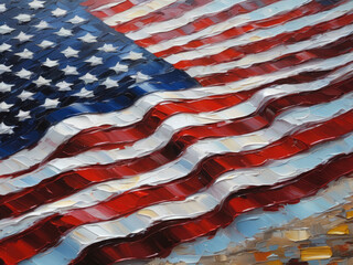 Painted American Flag.