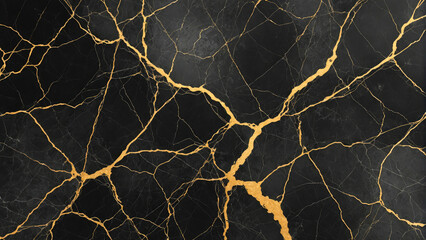 Elegant black marble texture with gold veins