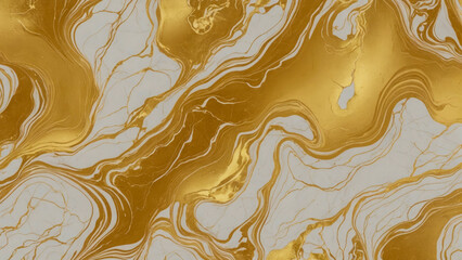 Elegant golden marble texture with luxurious wavy patterns for high-end design use