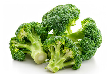 Broccoli fresh on white background.