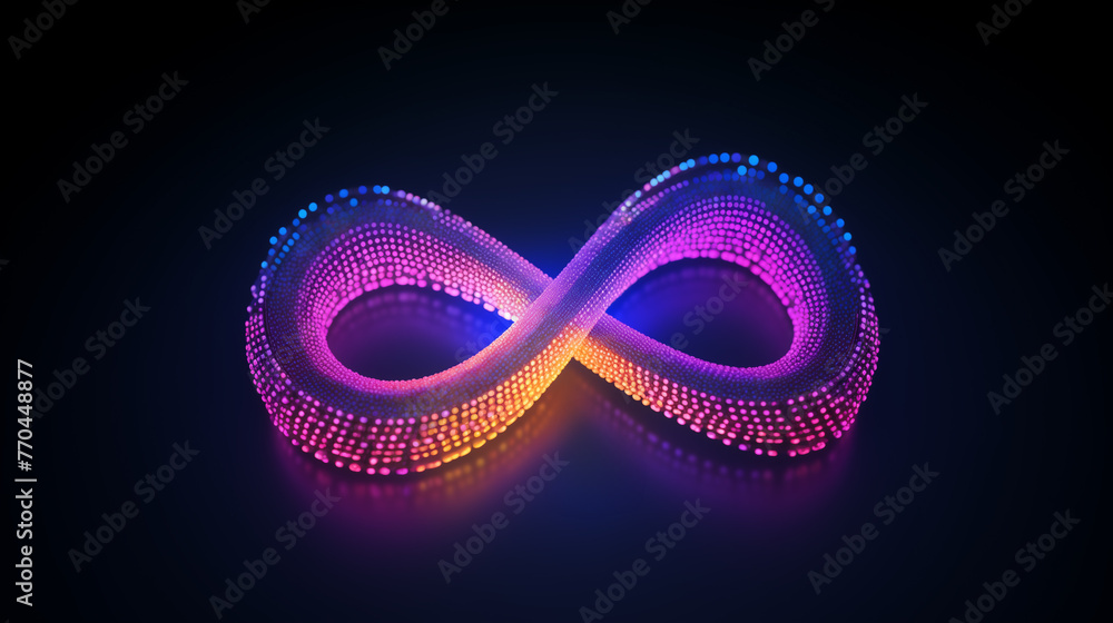 Wall mural devops software development operations infinity symbol. web development concept