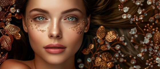 A loyalty card design for a cosmetic store with an elegant, shiny motif