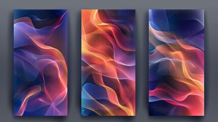A set of bookmarks with abstract, glowing gradients that brighten the reader’s day