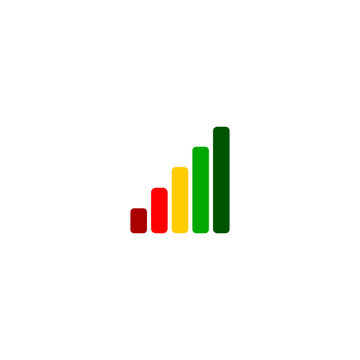 Profit growing icon. Progress bar. Growing graph icon isolated on transparent background
