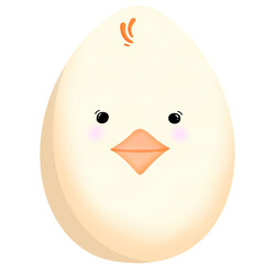 Easter egg with chick pattern