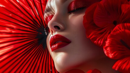 An expo banner introducing a revolutionary 3D printed makeup product