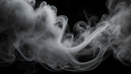 Fototapeta premium smoke, fog, haze , on a completely black background for overlaying the screen
