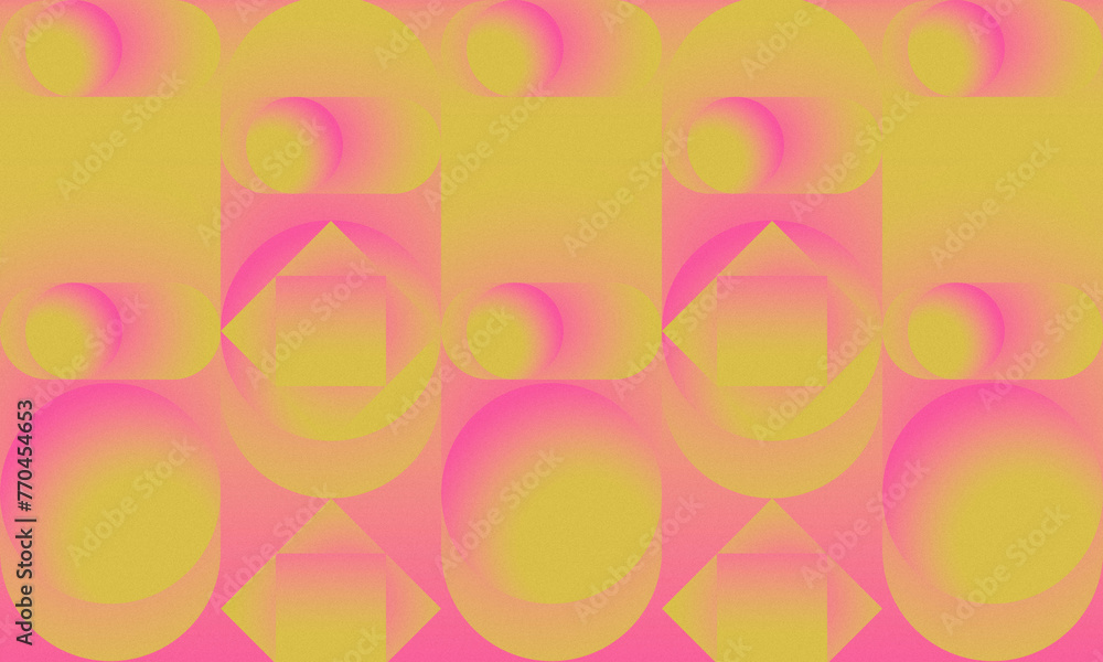 Aufkleber abstract background with geometric gradient shapes, textured and colorful