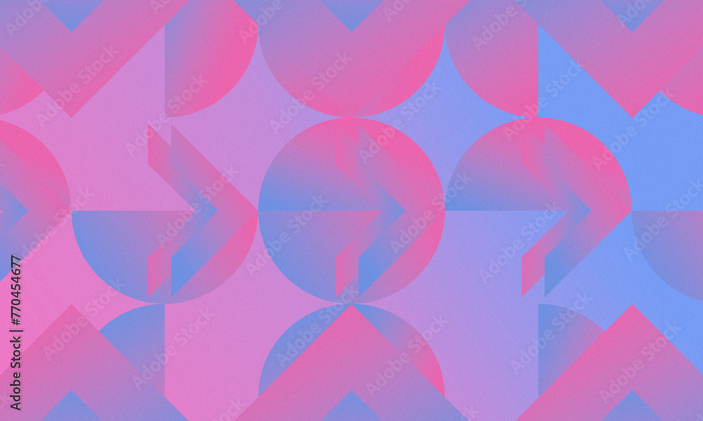 Poster abstract background with geometric gradient shapes, textured and colorful