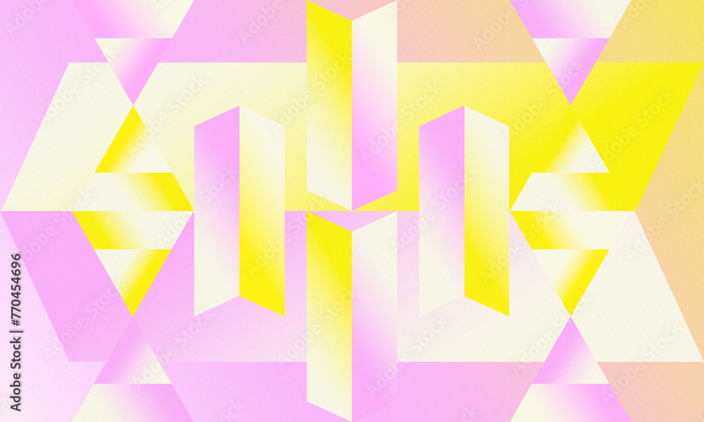 Poster abstract background with geometric gradient shapes, textured and colorful